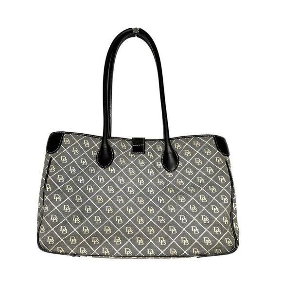 Dooney & Bourke Signature DB Canvas Satchel Tote Monogram Large Tote - Picture 15 of 15